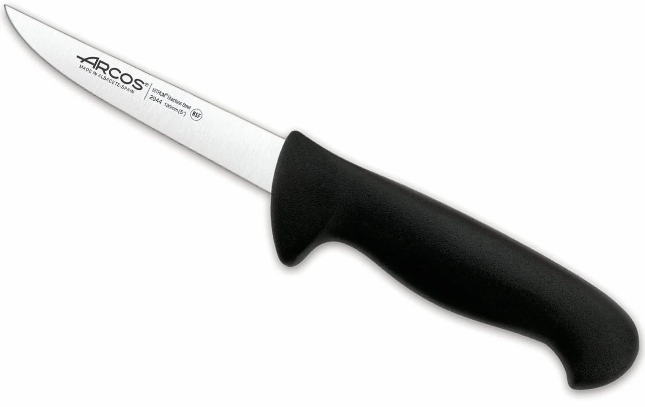 Arcos Profi-Ausbeinmesser - Edelstahlklinge NITRUM 100 mm - Schwarzer Polypropylen-Griff - Perfekt zum Entbeinen von Fleisch - Serie 2900