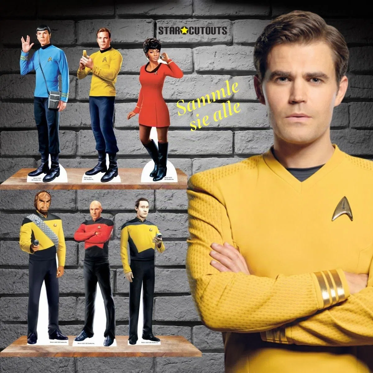 Star Cutouts SC4834 – Star Trek Original Serie Regal Top Pack Pappaufsteller 30 cm – Kirk, Uhura & Spock – Offizielle Star Trek Geschenke