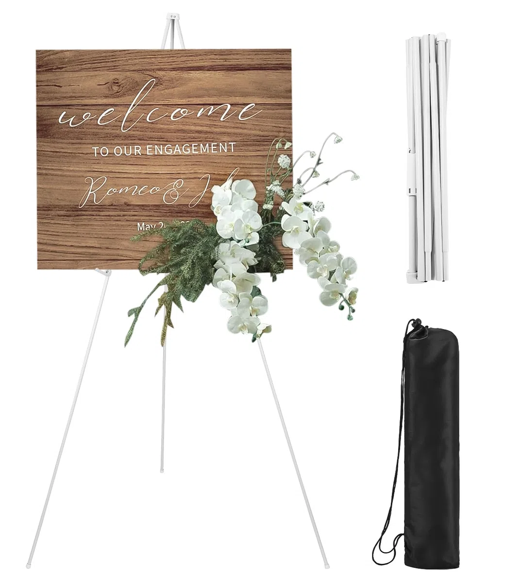 Künstler Staffelei Stand,Tragbar faltbar,160cm Verstellbares Stativ Tisch Kunst Leinwand Malerei Display,Staffelei Ständer für Hochzeitsschild,Poster, Malerei (weiß)