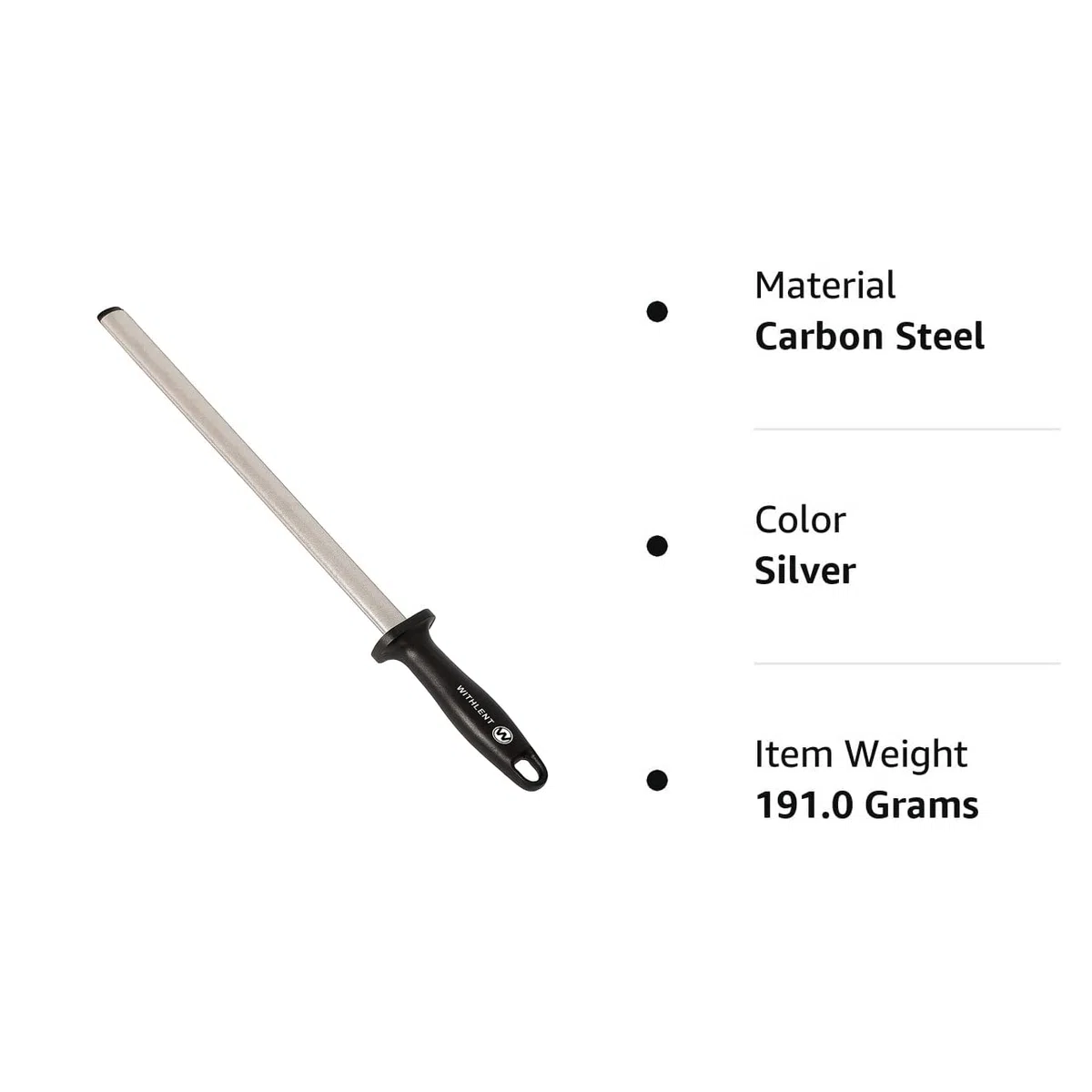 Diamant - Wetzstahl - Härte 70-80 HRC - Messerschärfer mit Diamantbeschichtung - oval, Professionelle Wetzstab für Koch 31CM Wetzstahl Schleifstab für Küche