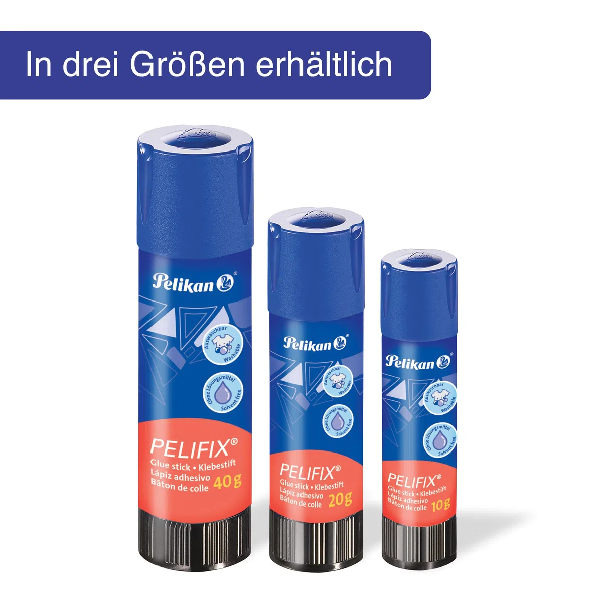 Pelifix Klebestift 20g, 20 Stück – kinderfreundlicher für Schule & Basteln