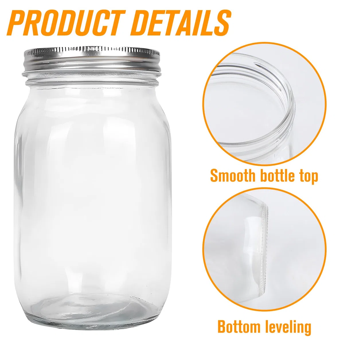 2 Fermentier Set Fermentiergläser 1L mit Fermentiergewichte und Schraubdeckel Gärglas Mason Jars 1 Liter von Kimchi Sauerkraut container Mehrzweck Vorratsgläser mit Deckel