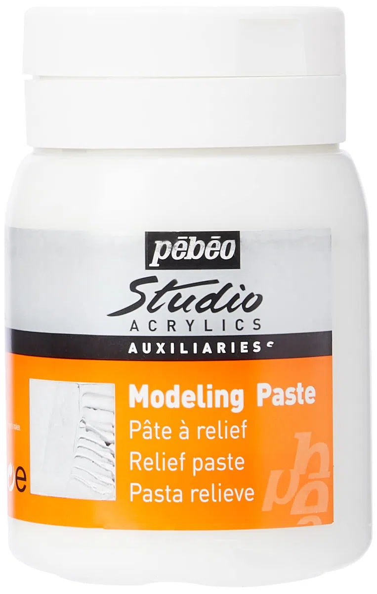 Pébéo - Studio Acrylics - Relief Paste - Gebrauchsfertige Paste - Ideal für die Erstellung von Reliefs und Impastos - Reißt nicht nach dem Trocknen - 500 ml