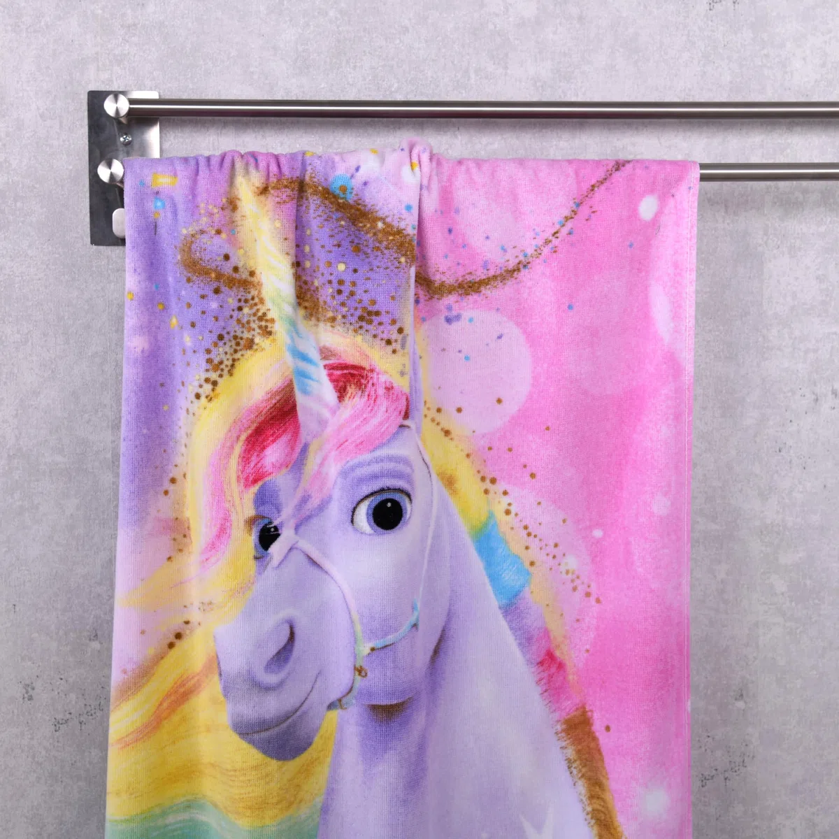 Herding Velourstuch Unicorn Academy, 75 x 150 cm, Handtuch aus 100% Baumwolle, Velours
