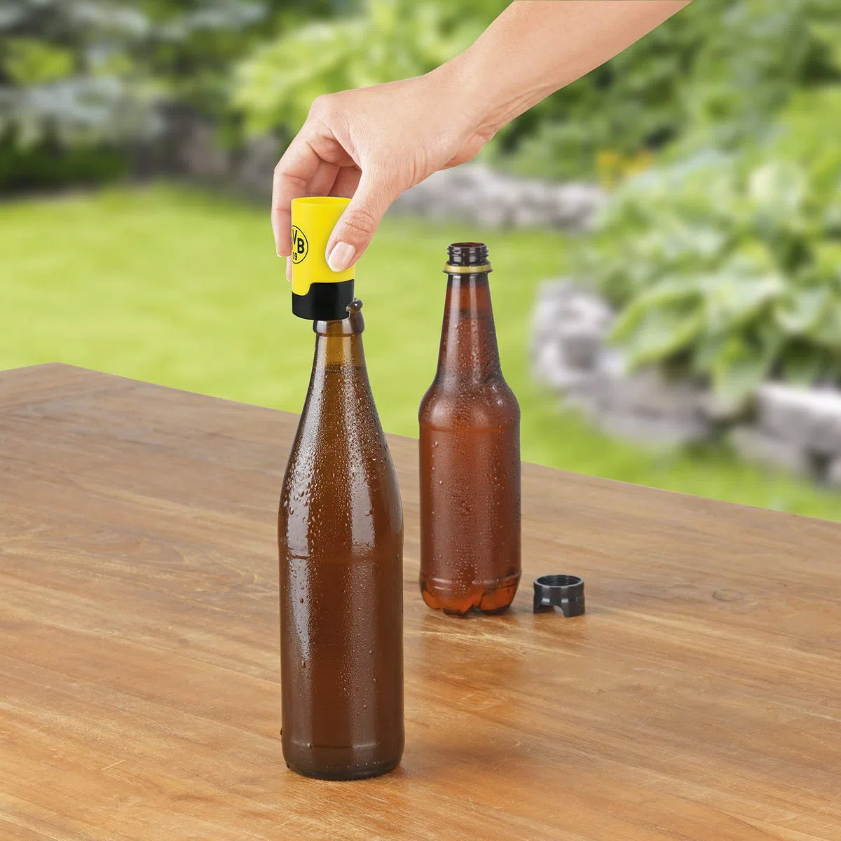Taste Hero Flaschenaufsatz für Bier 3 Stück Fan-Edition BVB Borussia Dortmund | Macht jede Bierflasche zum Zapfhahn | Für Glas- und PET-Flaschen, spülmaschinengeeignet