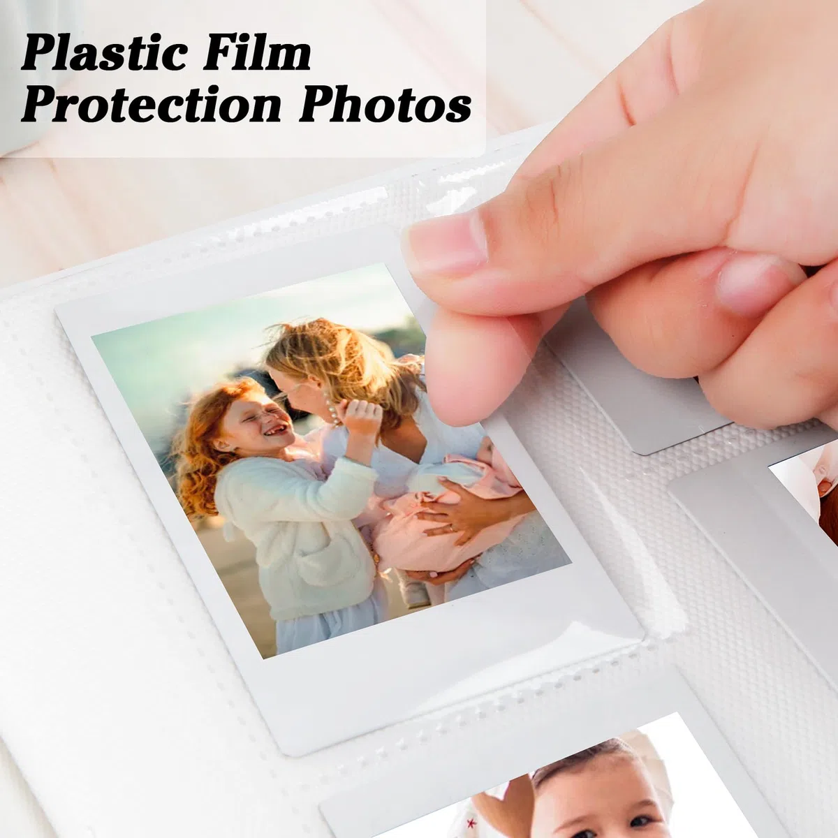 Ruibytree Fotoalbum 360 Taschen für Instax Mini und Polaroid, Weiß | PU-Leder, klare Hüllen für 54x86 mm Sofortbilder; Mini 12/11/9/Evo, Polaroid Snap/Zip, Reise, Geburtstag, Geschenk