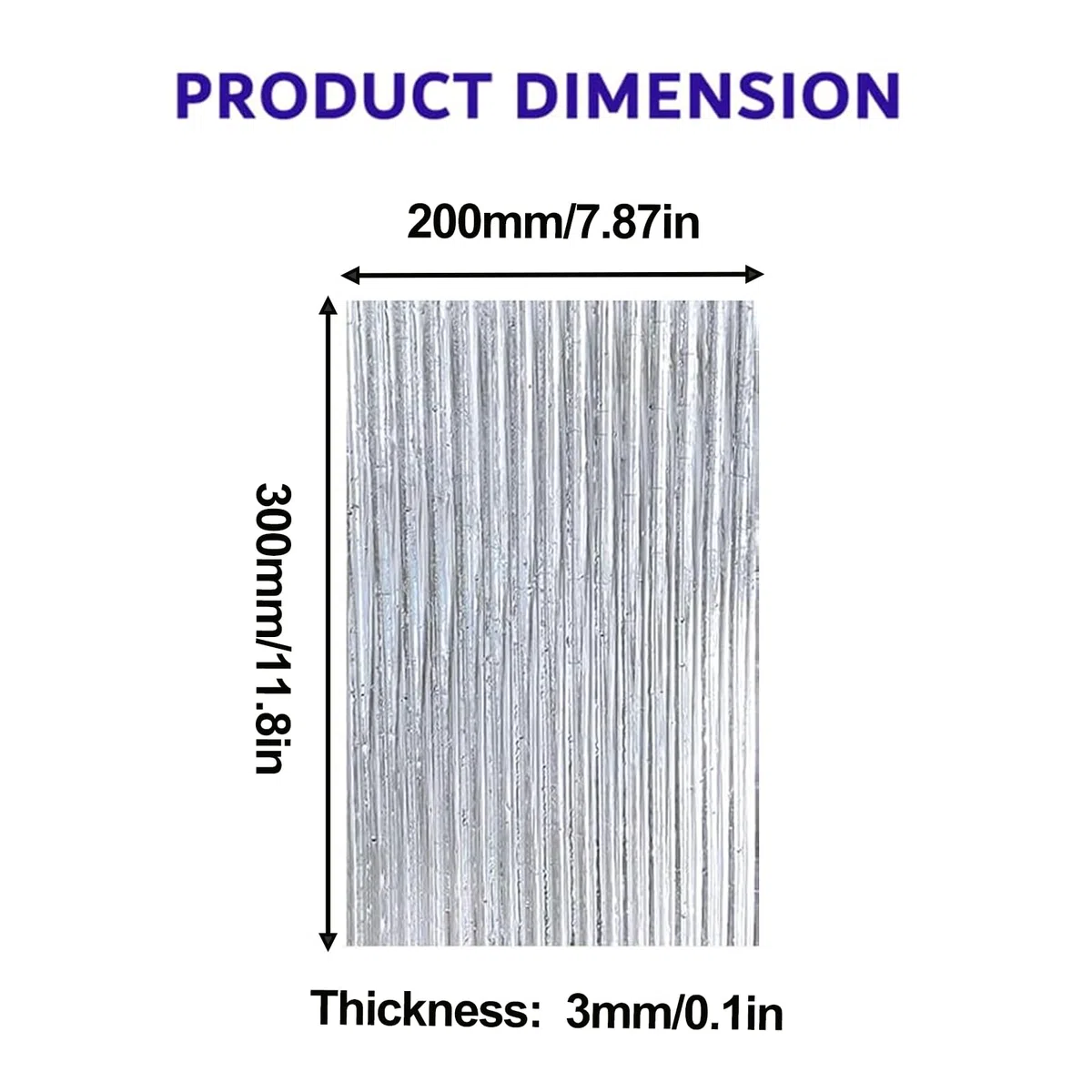 Acryl Dicke Streifenplatte Klare Acrylplatte Streifen Abstand 4mm Texturplatten Für Die Verarbeitung Von Bildschirmtrennwänden Dicke 3mm,200x300mm