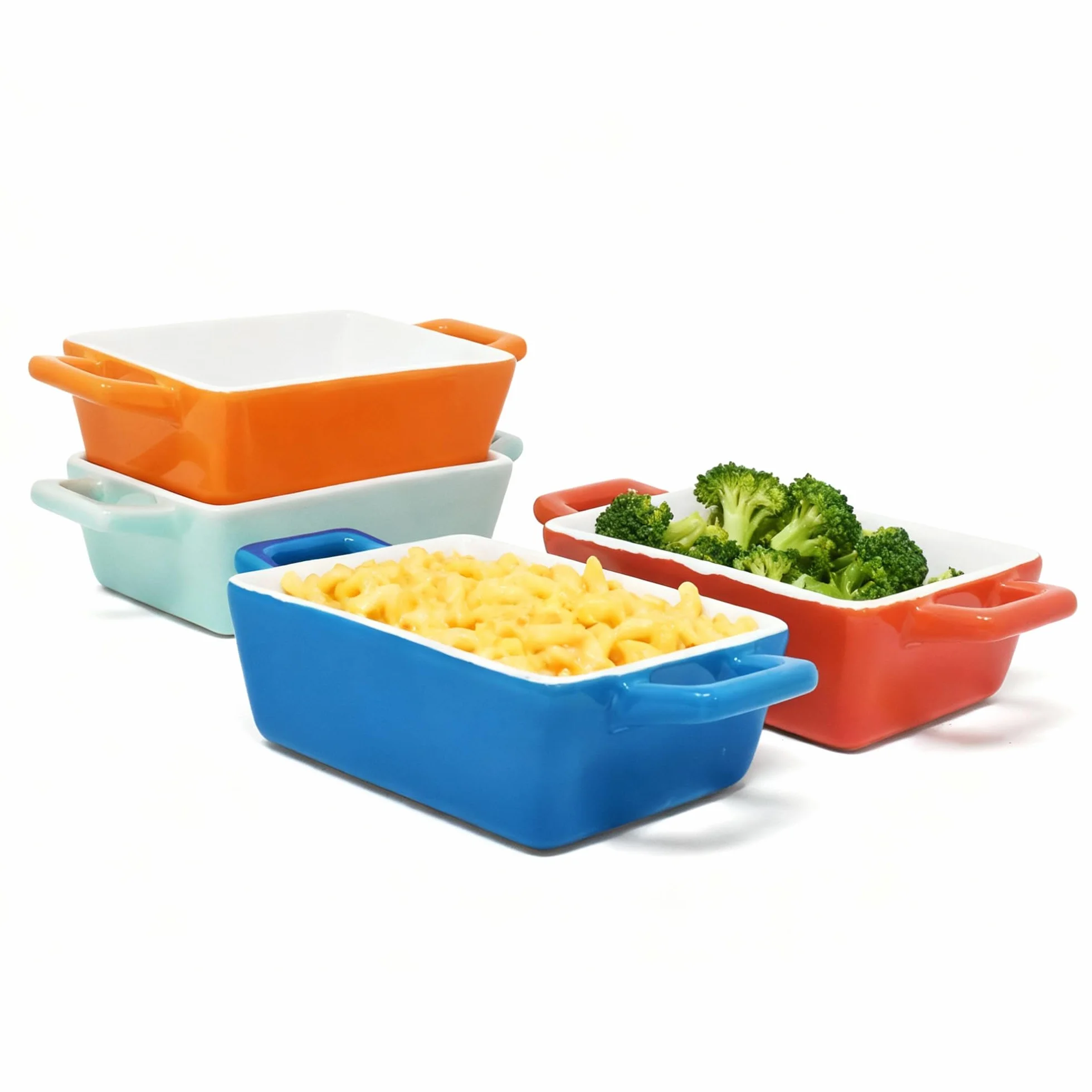 Joeji’s Kitchen Mini Auflaufformen (4er Set, 325ml): Kleine, rechteckige Keramik-Ofenformen für Lasagne, Ragout Fin, Soufflé & Gratin (1 Person).
