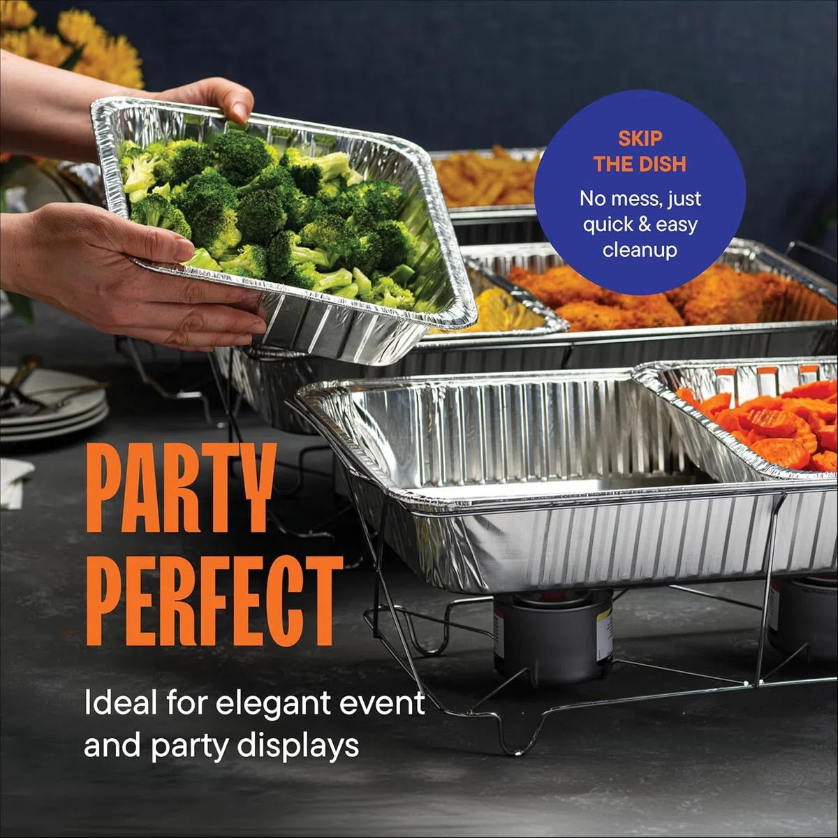 LATERN 20 Stück Große Backbleche aus Aluminiumfolie, 31 x 26 x 5CM Einweg Bräter Backofen Gefrierfach Kochen Backen Grillpfannen zum Party-Essen servieren Aufbewahrung zum Mitnehmen Catering-Container