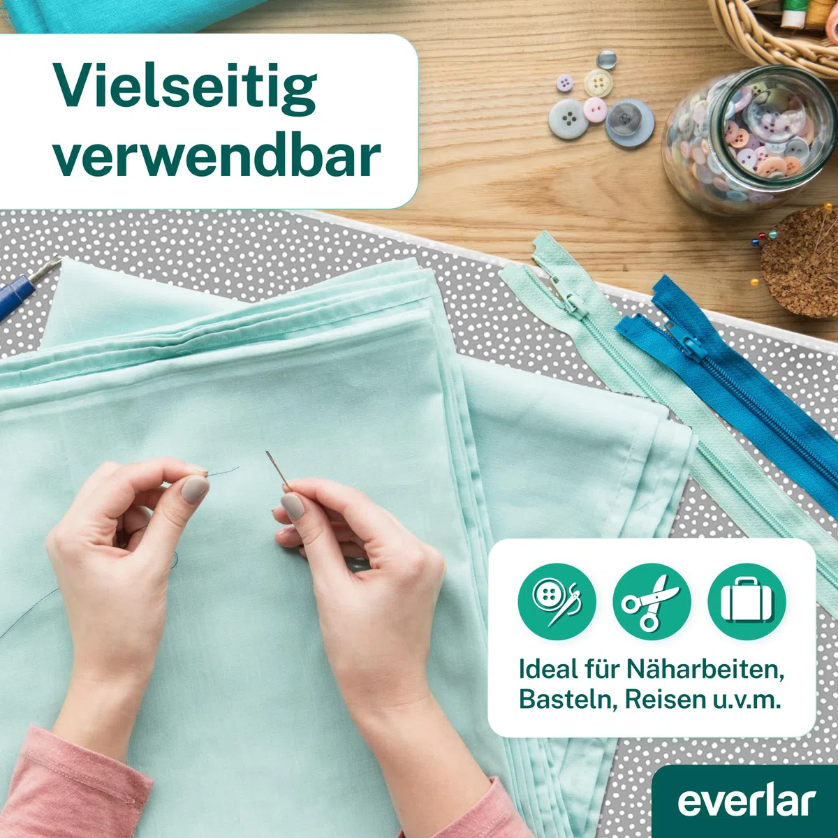 Bügeldecke I Qualität Made in Germany I Tisch Bügelmatte zum bequemen Bügeln zu Hause & unterwegs I 100 x 65cm I Bügelunterlage I Hitzebeständig I Obermaterial 100% Baumwolle