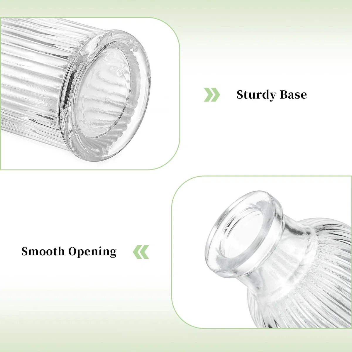 Glasseam Glas Kleine Vasen für Tischdeko: 12 Stück Blumenvase Klein für Hochzeit Party Tisch Deko Home Room Wohnzimmer Dekoration - Mini Vase Modern Glasvasen Set für Blumen Bud Pflanze