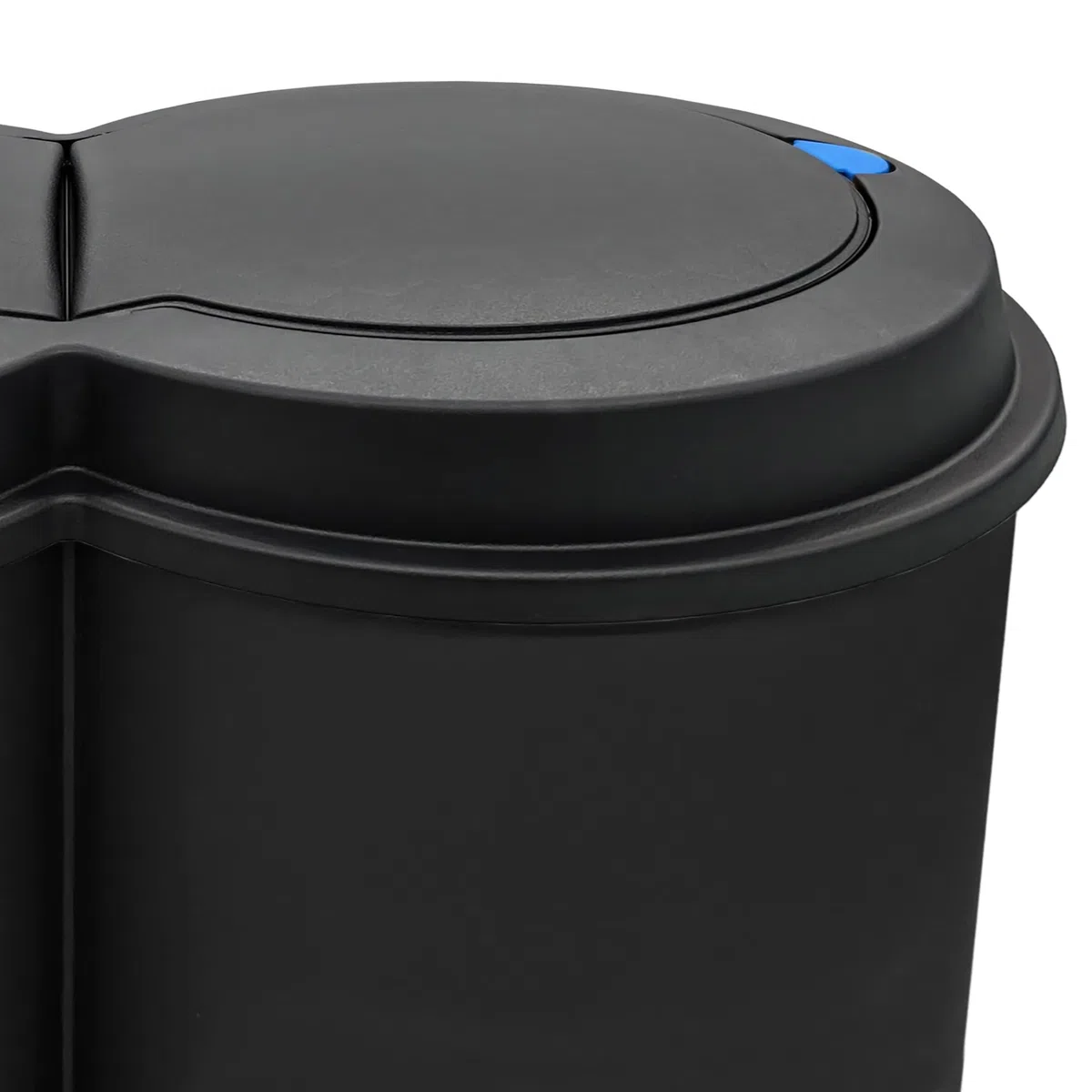 Spetebo Mülleimer 50 Liter (2x25) in schwarz mit praktischem Klappverschluss - Mülltrenner Abfalleimer