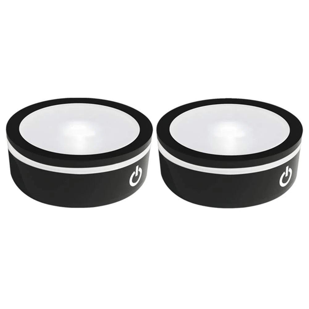 EUSTUMA LED-Licht-Basis Non-Slip Runde Display-Ständer Für 3D Kristall Glas Kugel Kunst Mit Sensitive Touch Schalter, Mehrere Farben Display, Urlaub Party Dekoration.2 flache Basis