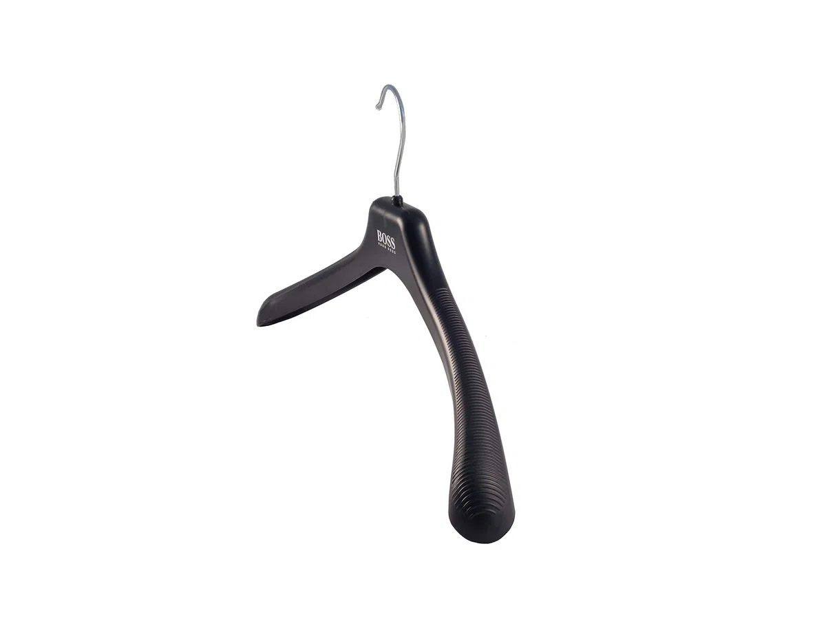 Marken Kleiderbügel für Jacken und Mäntel, 42 cm, schwarz, WJT42b, 10 Stück