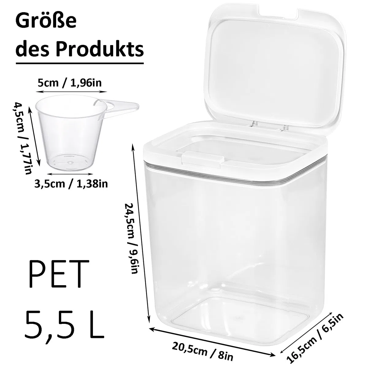 Waschmittel Aufbewahrung, 5,5L Aufbewahrungsbox mit Deckel, Waschpulverbehälter mit Luftdichtem Deckel, Pop Up Waschmittel Aufbewahrung, Wäsche Pods Behälter, für Badezimmer, Toilette