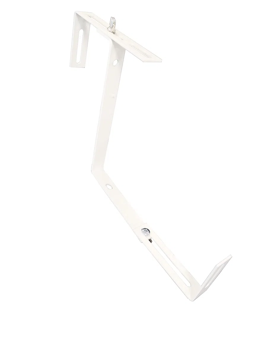 Blumenkastenhalter Weiß 4er Set Balkonhalter Geländerhalter ohne Bohren | BURI, Geländerhalterung, wetterfest, universell, stabile Befestigung, Brüstung, langlebig, einfache Montage, bis 25 kg