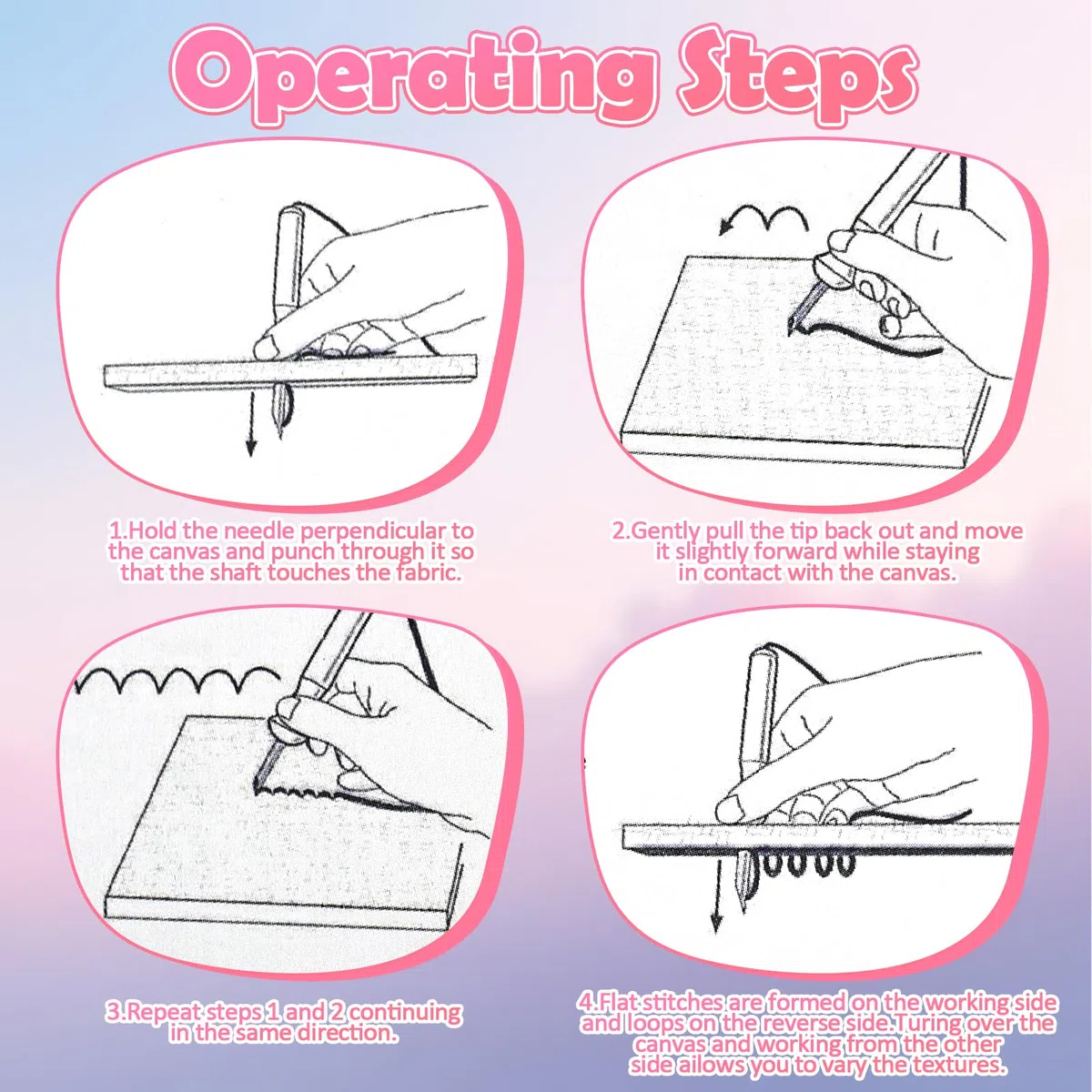 YYTECH 6 Stück Punch Needle Untersetzer Set, Punch Needle Set FüR AnfäNger, Craft Punch Needle Untersetzer, DIY Handwerk Stickerei Set Stickerei Coaster mit Anleitung für Anfänger Einfach