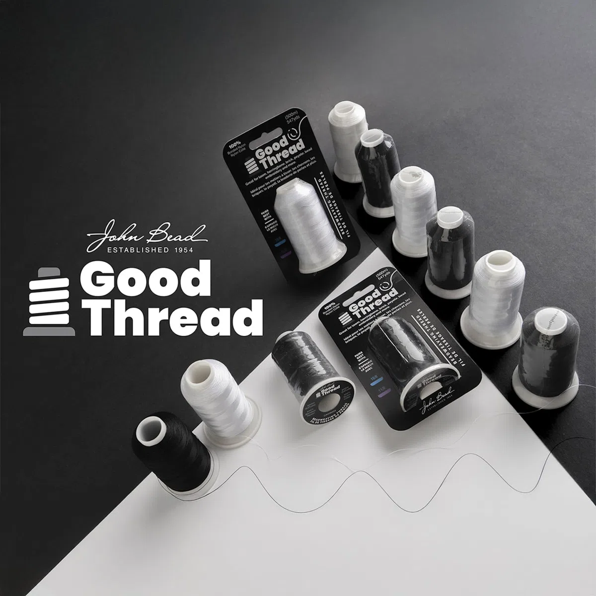 John Bead Good Thread 500m Spool-Black