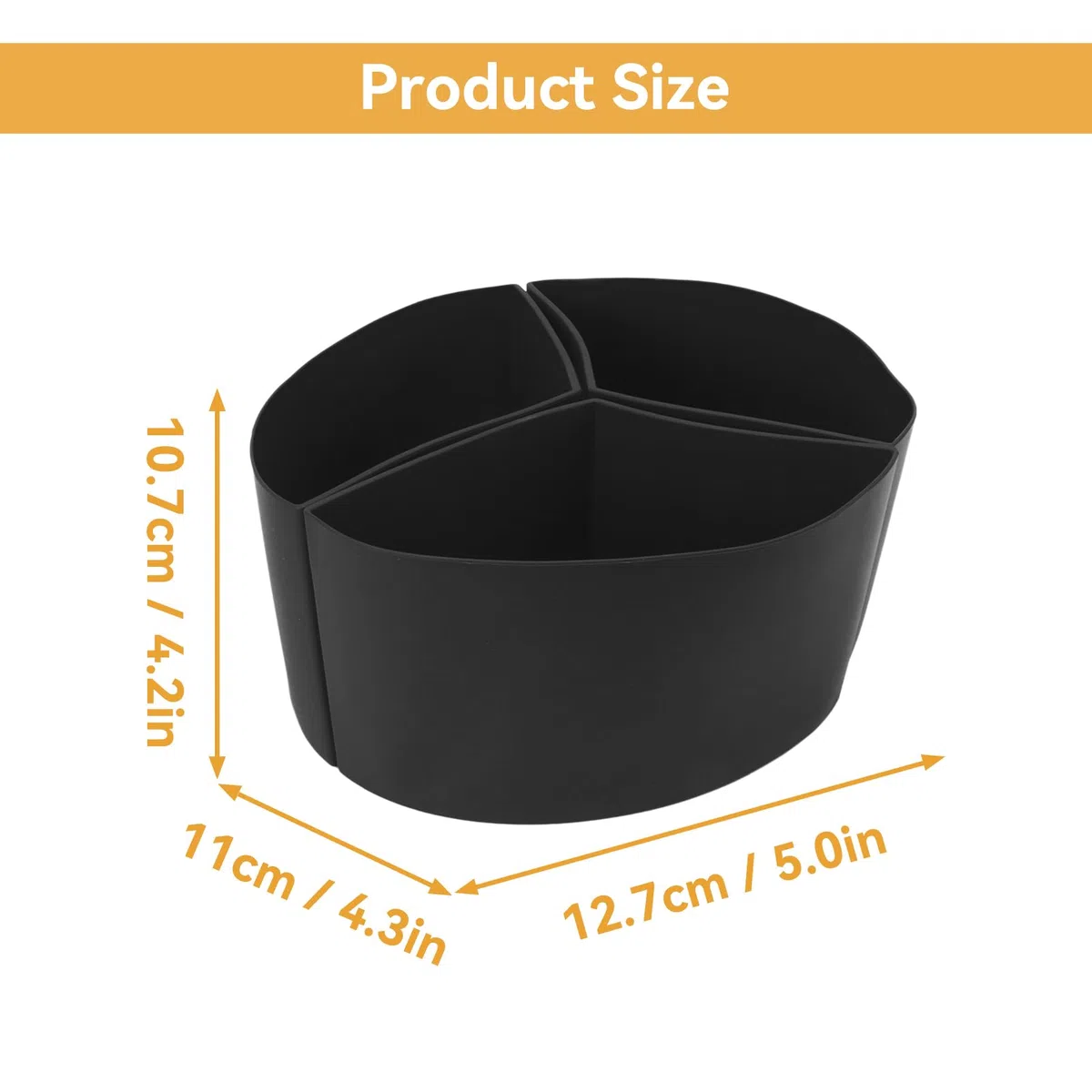 3-in-1 Silikon-Slow-Cooker-Einsatz, Kleine Slow-Cooker-Einsätze, Slow-Cooker-Silikon-Einsatz, Silikon-Slow-Cooker-Trenneinsätze(Schwarz)