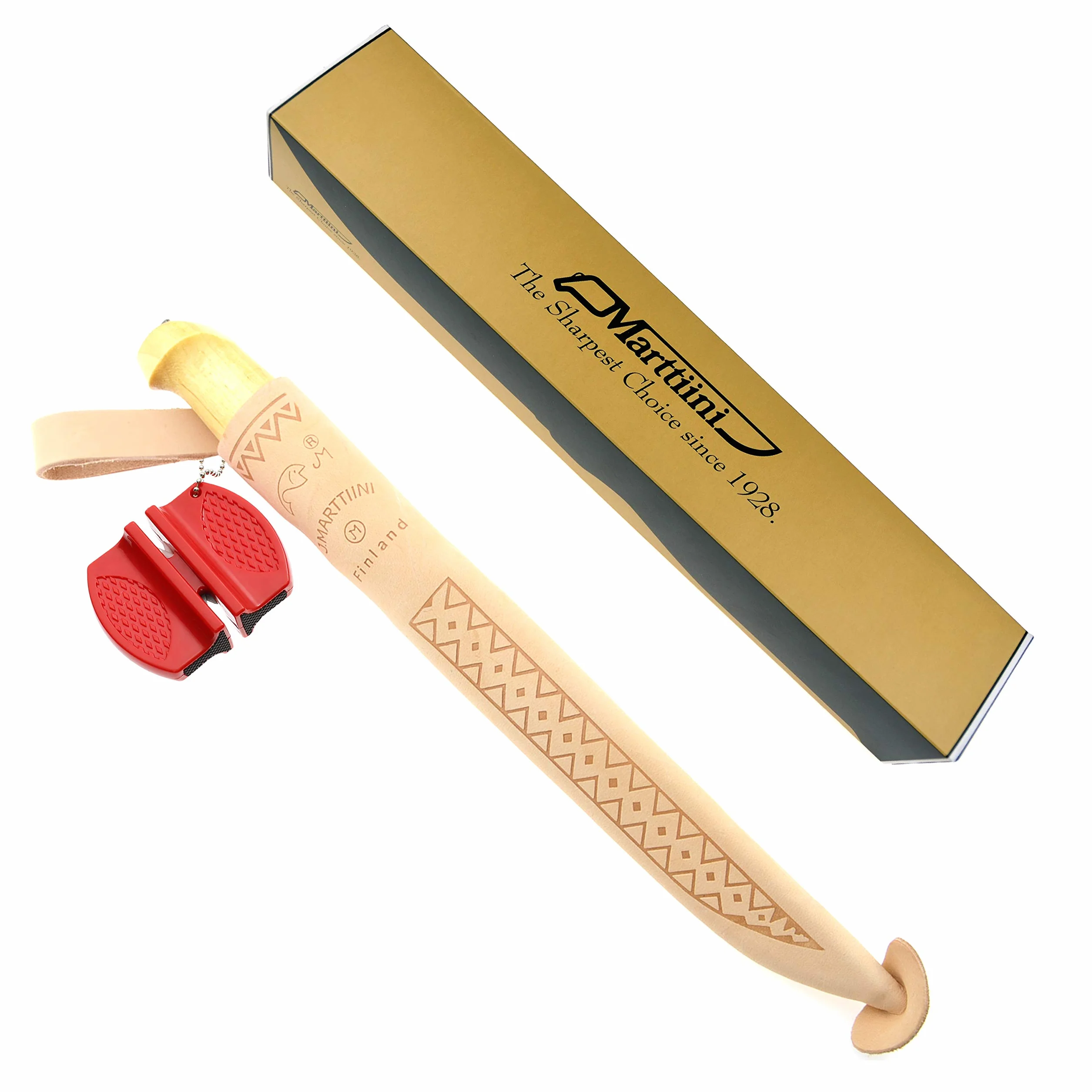 Marttiini Classic 31cm Filetiermesser, Klinge 19cm + RTX Messerschärfer/Filleting Knife & Sharpener Combo
