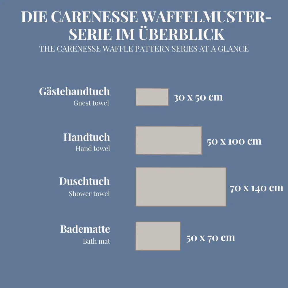 Carenesse Badvorleger 2er Set 50 x 70 cm grau I Saugstarke Badematte aus Baumwolle Hotelqualität Öko-Tex 100 I Duschvorleger Set mit Waffelmuster & Bordüre I dick & fusselfrei