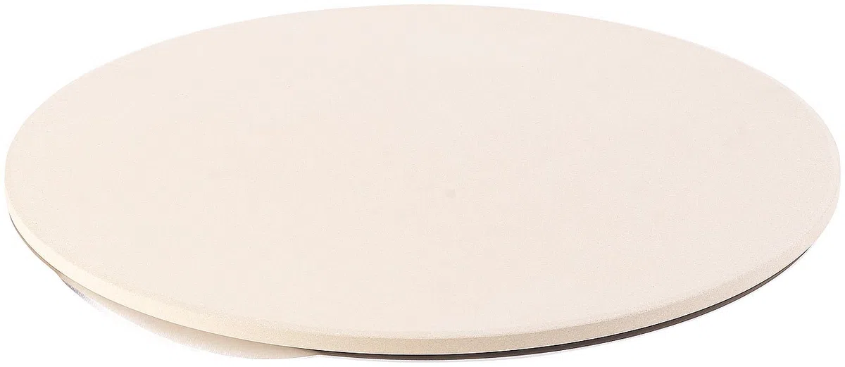 Backofen-Pizzastein: Runder Pizzastein mit Aluminium-Servierblech, Ø 33 cm (für Grill, Backofen Schamotte Steine, Backen)