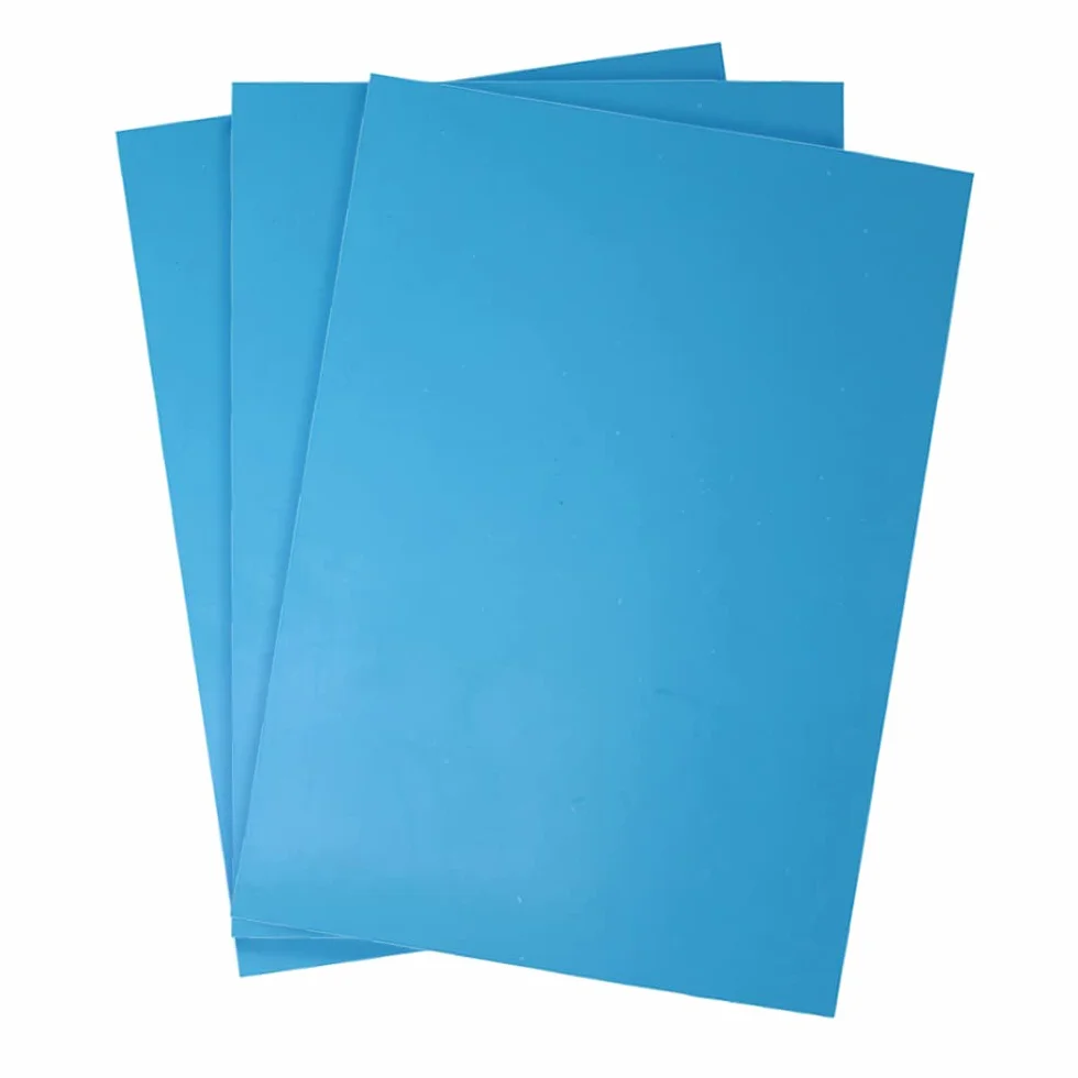 Artway Weich Geschnittenes Polymer A4 Blätter - Traditionelle Lino Alternative - Ideal für Druckgrafik/Linoldruck - Packung mit 3 Blättern - Blau