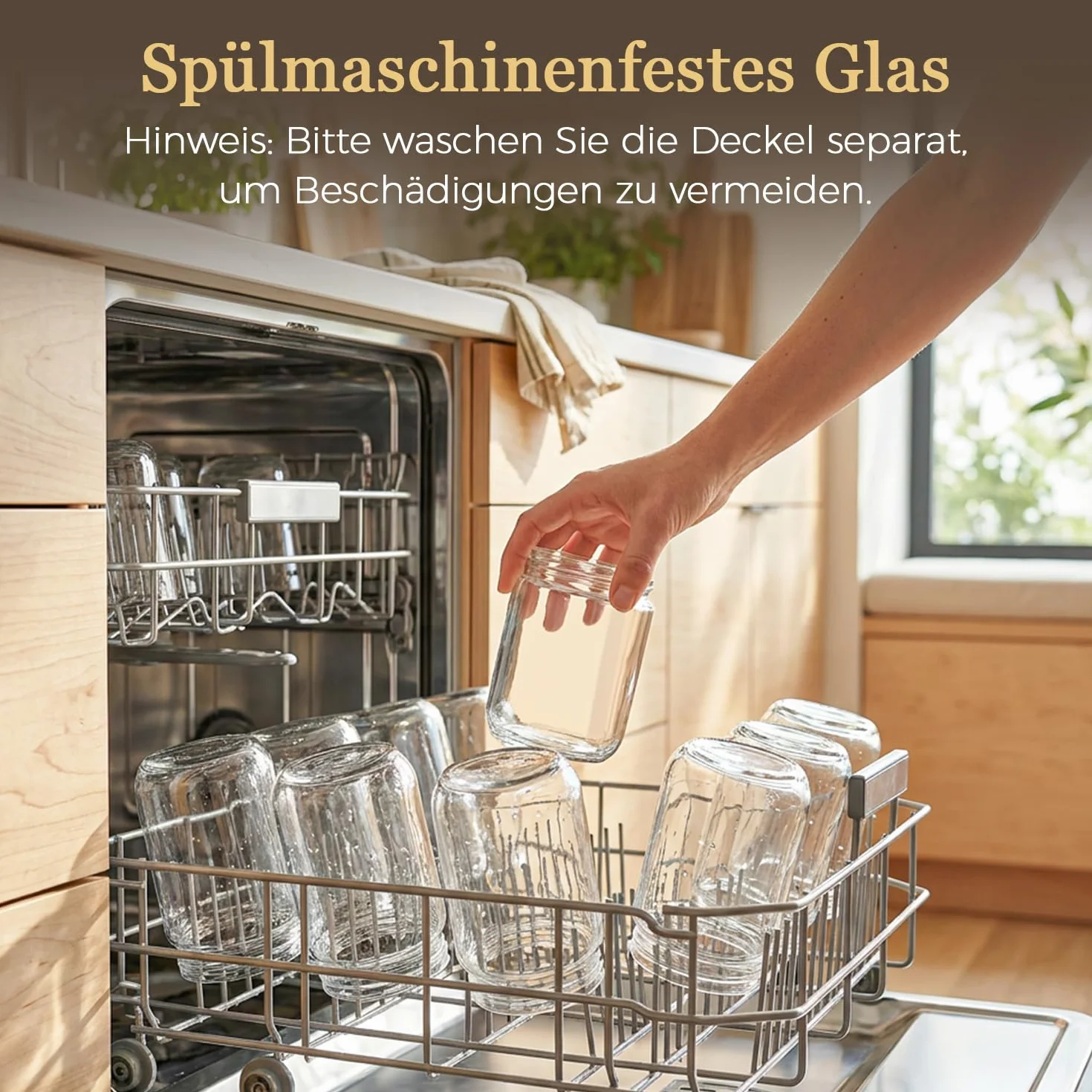 ComSaf Overnight Oats Gläser 4er Set 500ml, Hochwertige Meal Prep Behälter Glas mit Bambusdeckel für Büro Frühstück, Auslaufsichere Joghurtbecher Vorratsdosen für Trockenvorräte Natron-Kalk-Glas