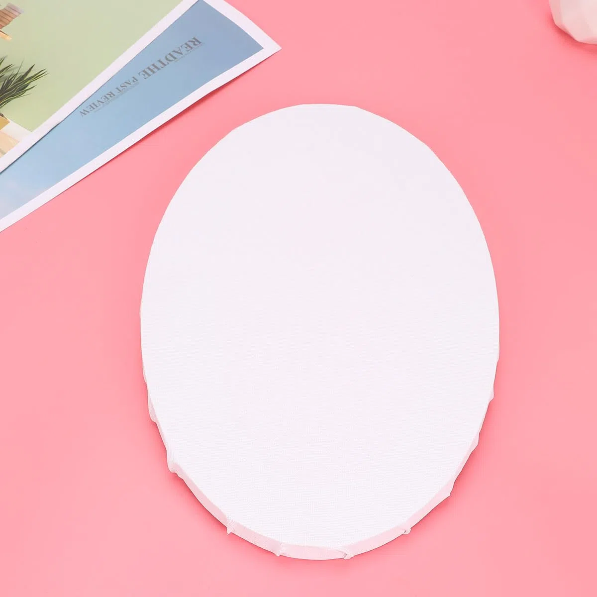 Generic 2 Stück Ovale Leinwände zum Malen aus Baumwollstoff und Faserplatten Kreative Malpappen für Acrylfarben für Selbstgemacht Malerei und Künstler