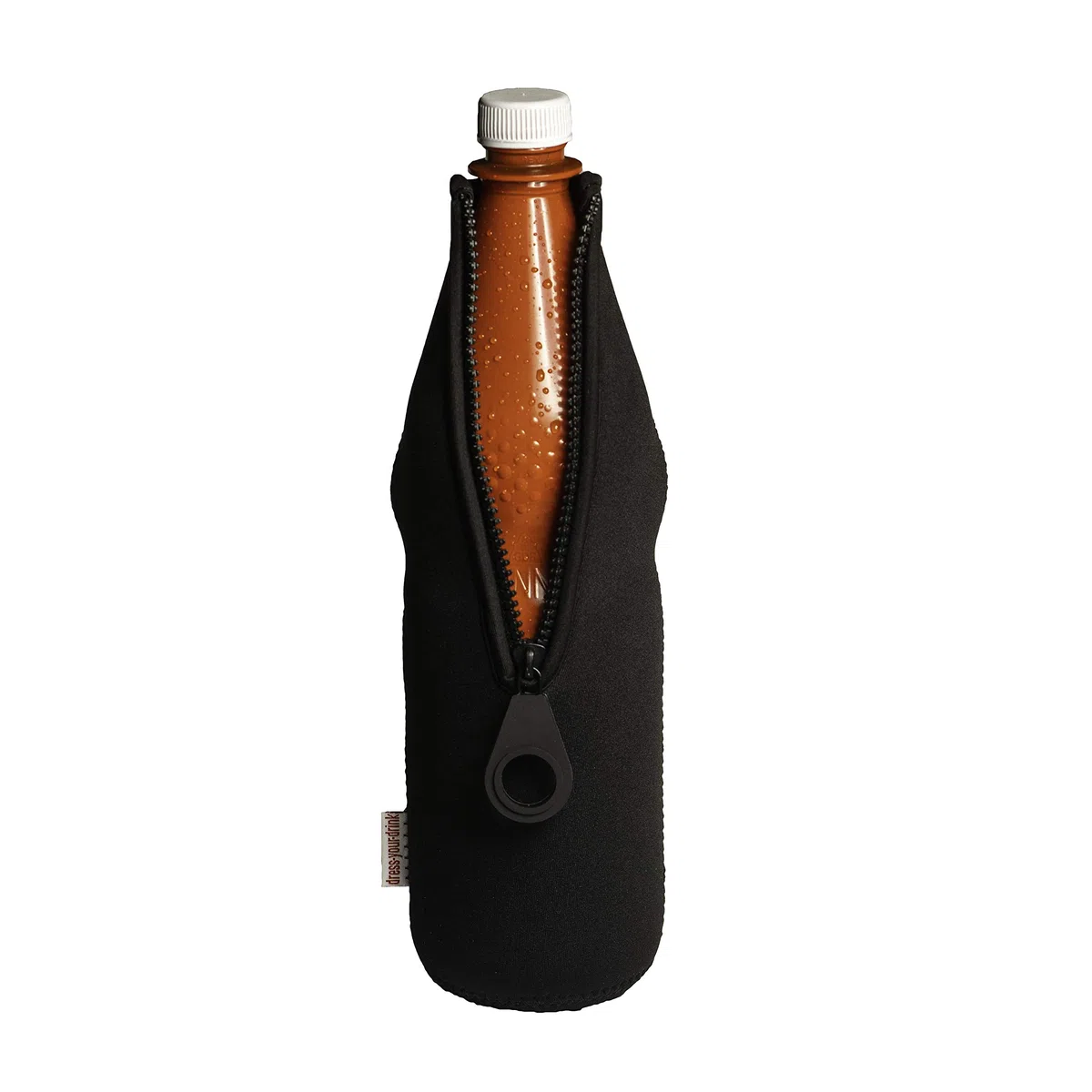 Flaschenkühler 0,7-1,0L für Glas- & PET Flaschen, Neopren, Getränkekühler, (schwarz, 1)