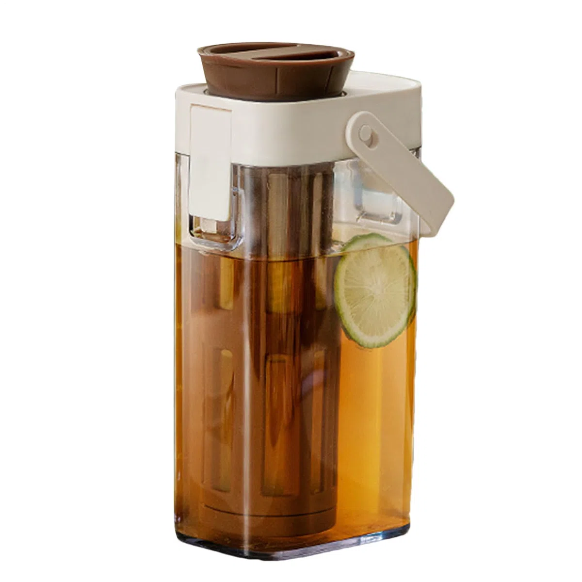 Cold Coffee Brewer – Großer Behälter für kaltgebrühte Kaffeemaschine, auslaufsicherer Behälter mit Griff, platzsparender Topf, Küchenutensilien für Getränke, Milch, Wasser, Limonade