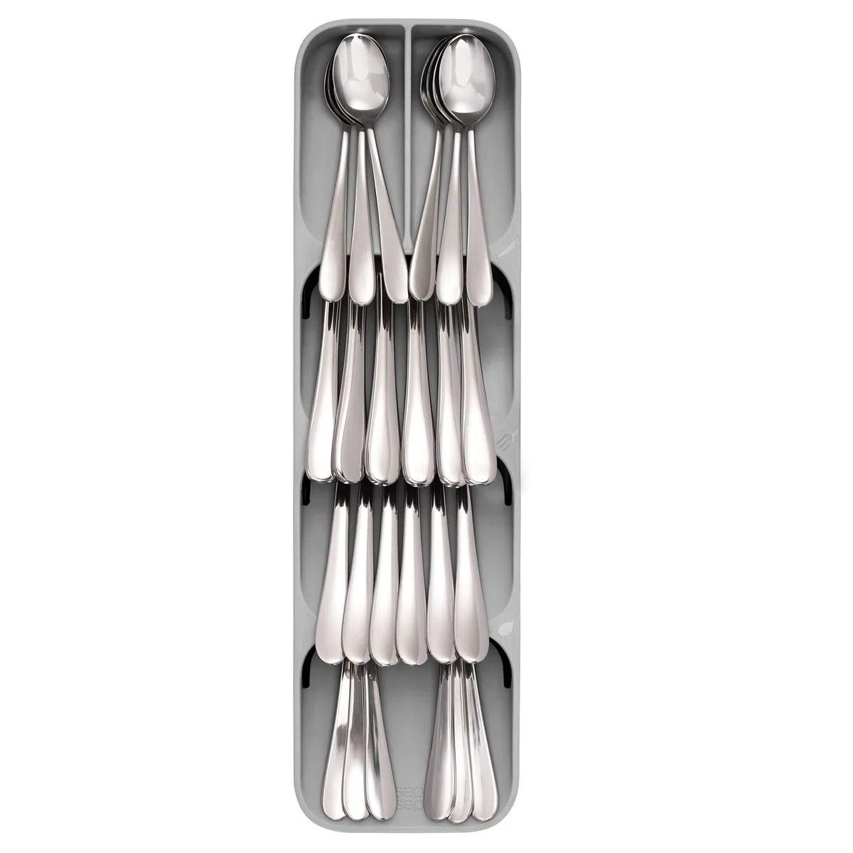 Joseph Joseph Drawer Store - Kompakter Besteckschubladen-Organizer, 5 Fächer, für 24+ Teile - Grau