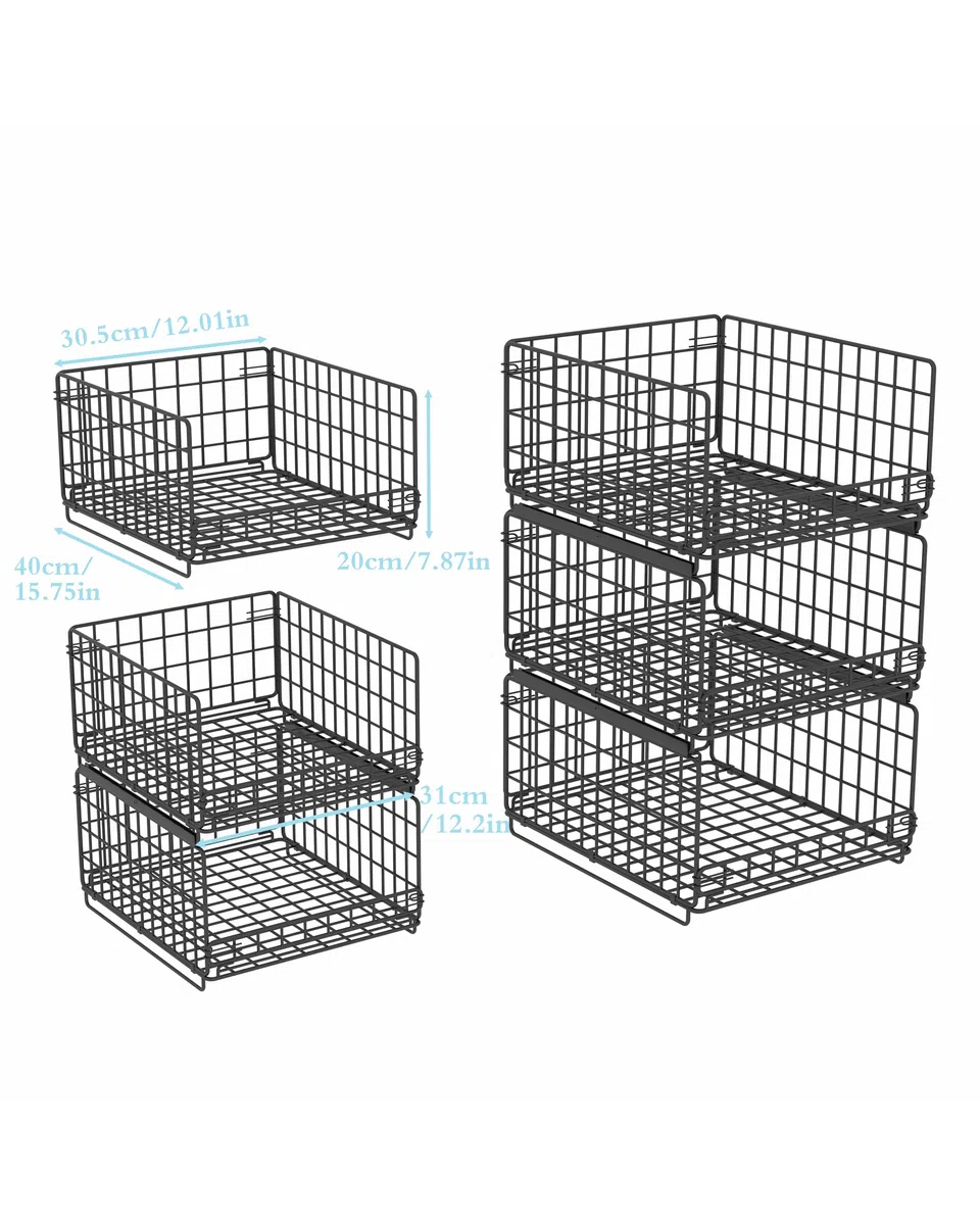 UMDONX 3 Stück Schrank Organizer Kleiderschrank,Ordnungssystem Kleiderschrank,FüR Garderobe,Küche,Wohnzimmer,Waschküche(Schwarz)