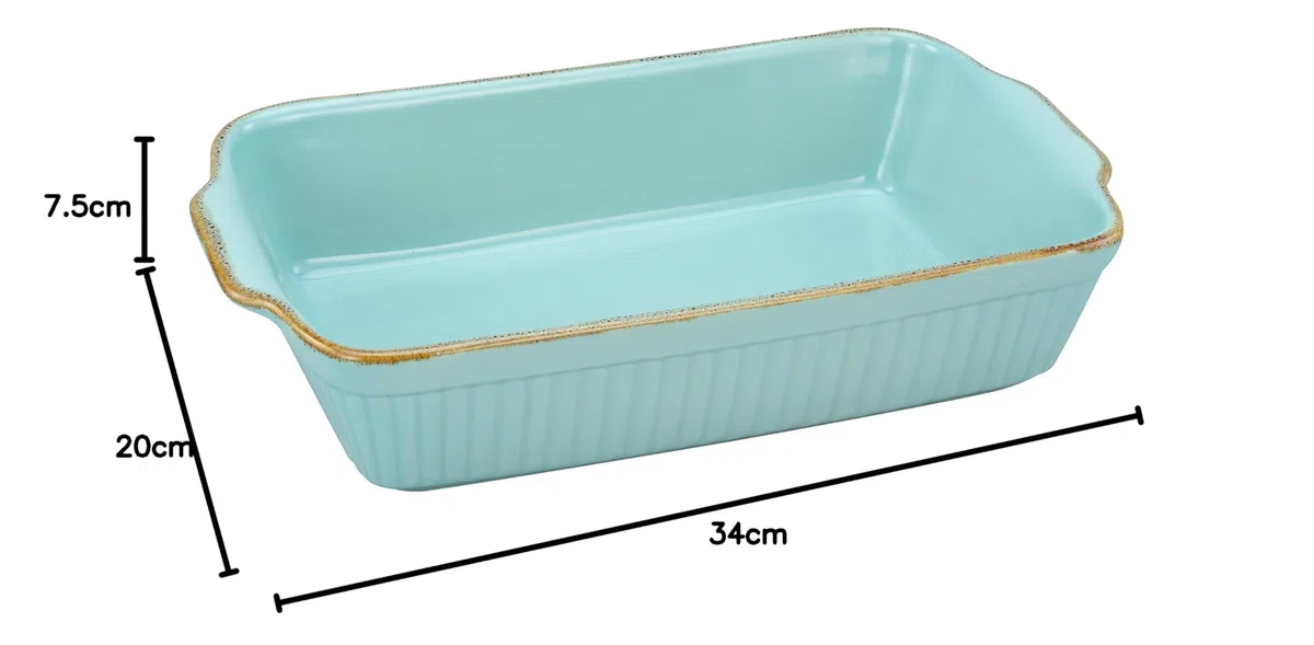 CreaTable, 23529, Serie Classic VINTAGE, 1-teiliges Geschirrset, Auflaufform aus Steinzeug, spülmaschinen- und mikrowellengeeignet, Made in Portugal