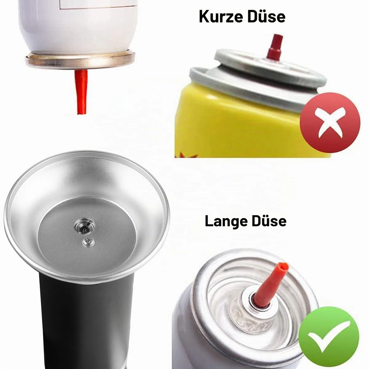 Butan Fackel, Küche Fackel Feuerzeug, Kochen Nachfüllbare Fackel mit einstellbarer Flamme und Sicherheitsschloss für Desserts, BBQ, Küche mit Butangas Nicht im Lieferumfang enthalten (Sliver)