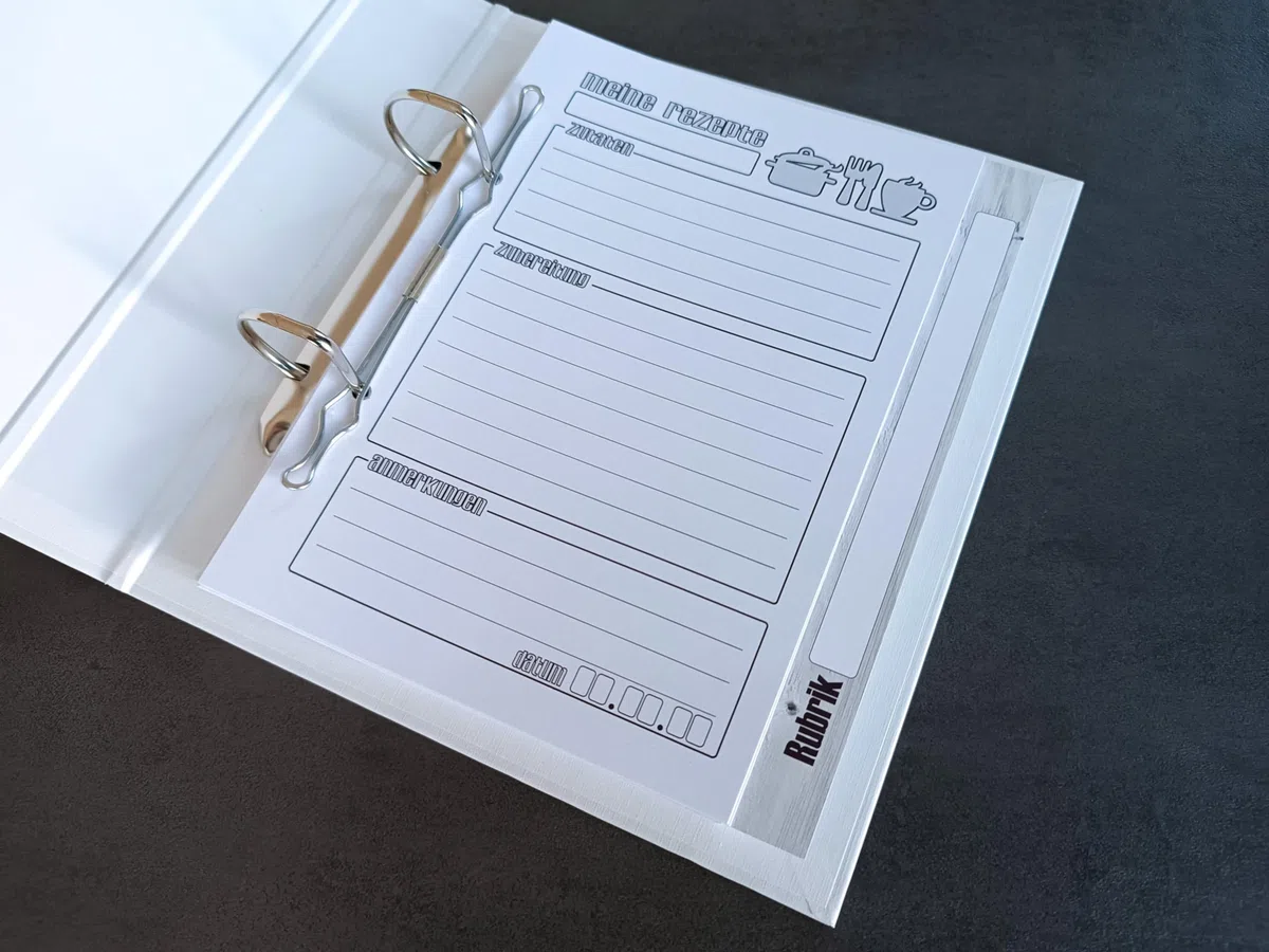 Rezeptordner MIT NAME Ringbuch für Rezepte DINA5