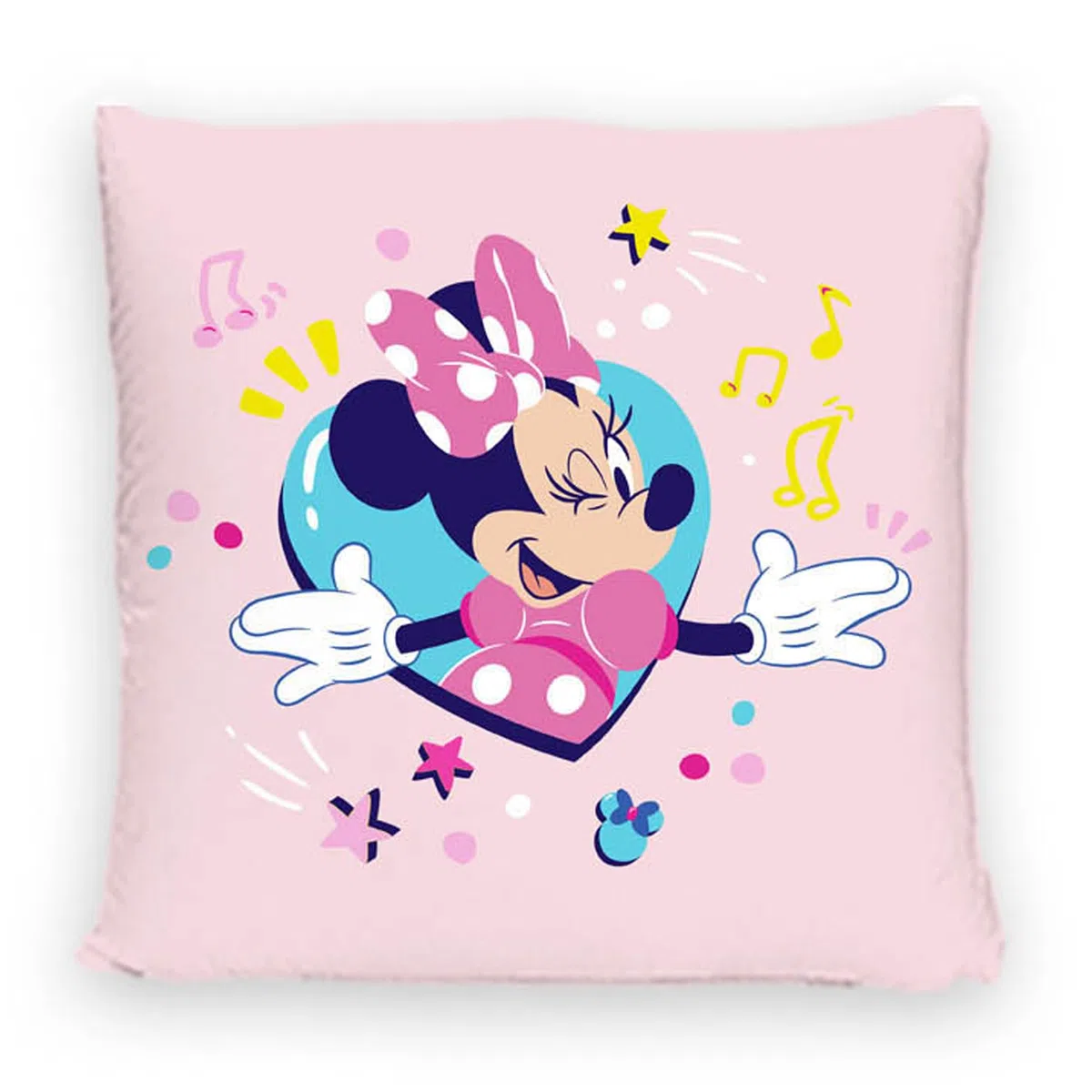 Minnie Mouse Kissen Balloon 40x40 cm Dekokissen Kuschelkissen Wendekissen Kinderkissen Schmusekissen Kopfkissen Disney Mickey Maus Daisy Donald Goofy Vorder- und Rückseite passend zur Bettwäsche