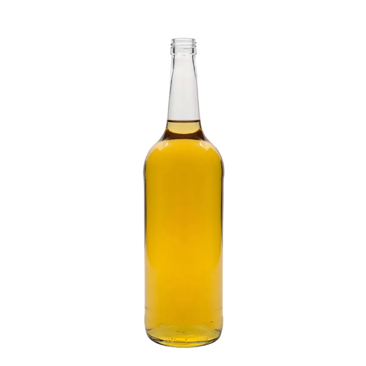 6er Set 1L Glasflaschen rund mit Schraubverschluss – vielseitig für Likör, Saft, Wasser, Spirituosen, hitzebeständig, mikrowellen- und ofenfest, ideal für Haushalt und Gewerbe