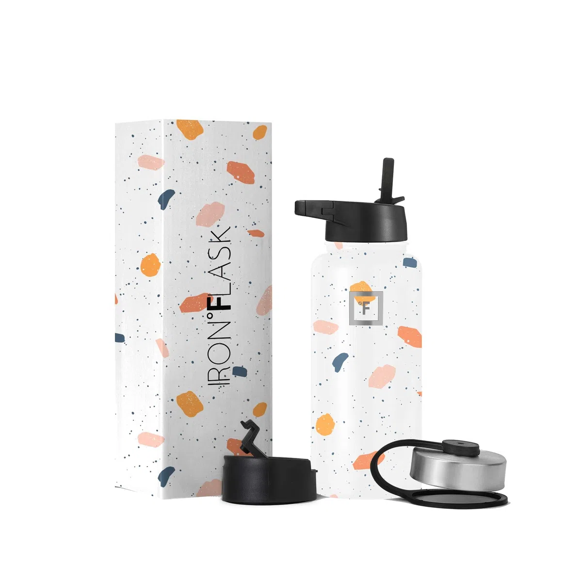 Edelstahl Trinkflasche mit Strohhalm - 650/950/1200/1800 ml - Kohlensäure Geeignet Auslaufsicher Doppelwandig Isoliert Thermosflasche BPA-Freie - Wasserflasche Sport Gym Fitness Reisen Kinder
