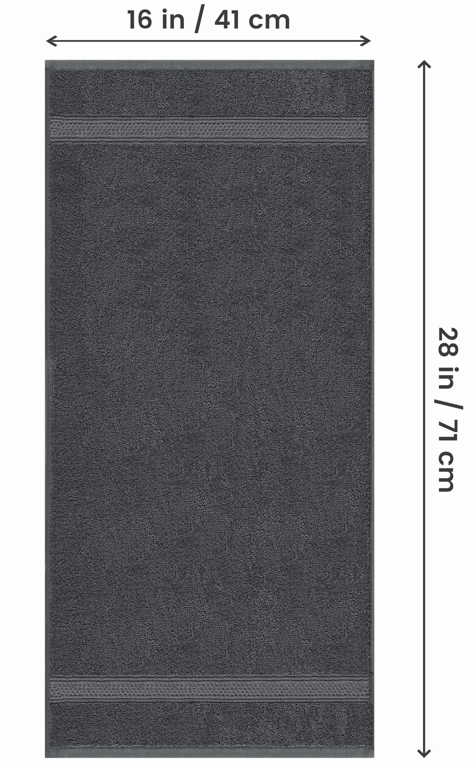 Utopia Towels - Handtücher Set aus Baumwolle - 100% Baumwolle ultraweich und sehr saugfähig, 41x71 cm - 6er Pack (Grau)