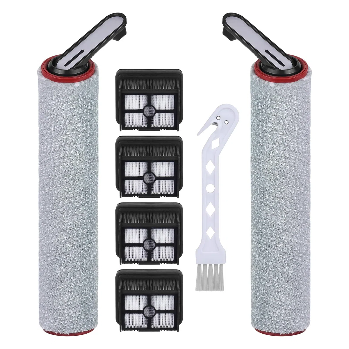 7 Stück Ersatzwalze Filter Set für Dreame H15 Pro / H15 Mix / H12 Pro FlexReach / H15 Pro FoamWash / H15S Nass- und Trockensauger Ersatzteile, 2 Bürstenrolle + 4 Filter + 1 Reinigungsbürste