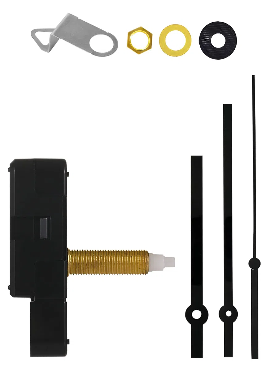 DEEWISH 32 mm langes Uhrwerk für die Reparatur von Uhrmechanismen, Quarzwerk mit hohem Drehmoment, batteriebetrieben, geräuschlose Uhr, Schwarze Zeiger im Lieferumfang enthalten B