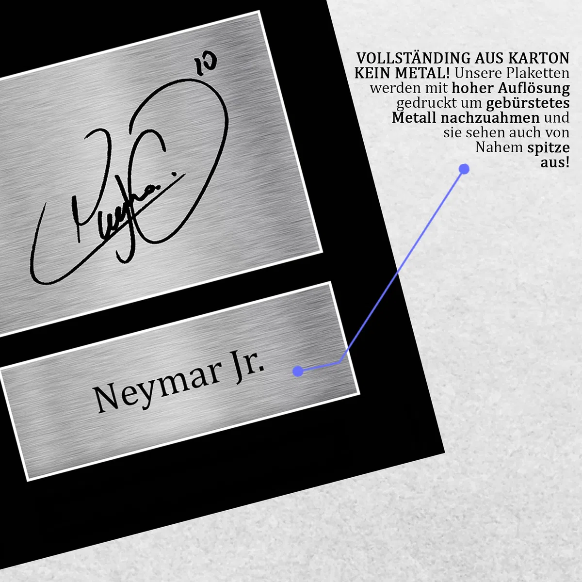 HWC Trading Neymar Jr Paris Blue and Reds Geschenke Gedrucktes Signiertes Autogramm Foto für Fußball Anhänger and Fans - A4