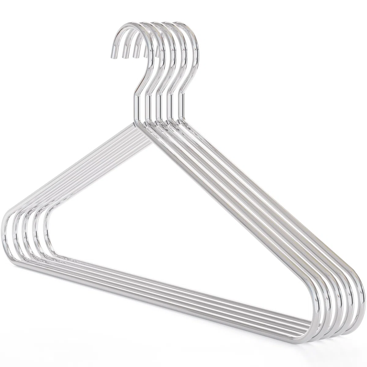 Hangerworld 10 Stabile verchromte Metall-Kleiderbügel 45cm Robust Ideal für Anzüge Jacken Mantel
