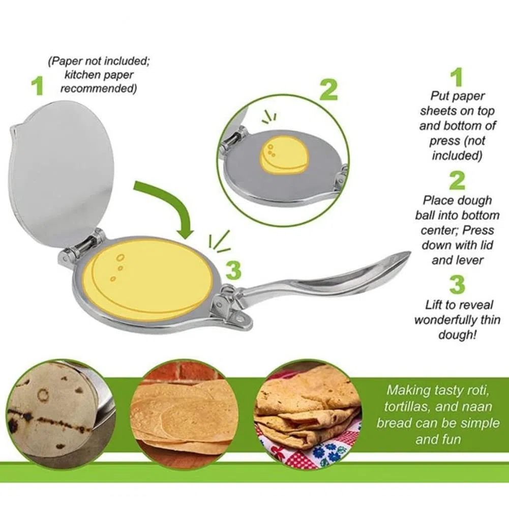 Doumneou KüChe Tortilla Hersteller Presse Teig Fleischpresse Backen Formen Werkzeug Teile Tortilla PfannkuchenKuchen Werkzeug Teile Backen ZubehöR Teile
