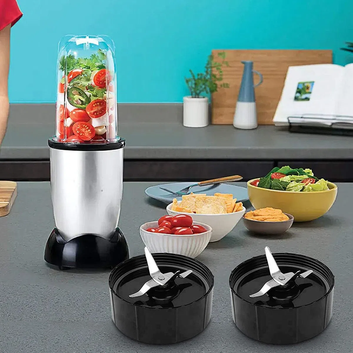 2 Pack Kreuz Klinge Teile für Magic 250W Mixer, Entsafter und Mixer, Mixer Teile MB1001