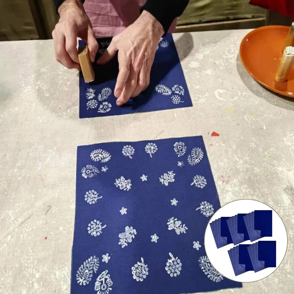 50 Pcs Transferpapier,Pauspapier,Kohlepapier Zum Nachzeichnen,Pauspapier A4,Blaupapier Zum Durchschreiben,DIY Handwerk Transferpapier Durchschlagpapier,Auf Karton Papier Und Leinwand 21x29.7cm Blau