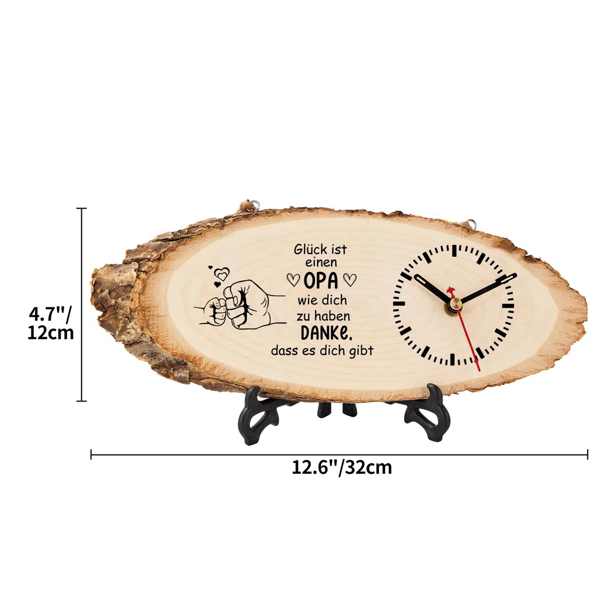 KAAYEE Opa Geschenk,Holzuhr Geschenke für Opa zum Vatertag Geburtstag Valentinstag, Geburtstagsgeschenk Ostergeschenk Vatertagsgeschenk
