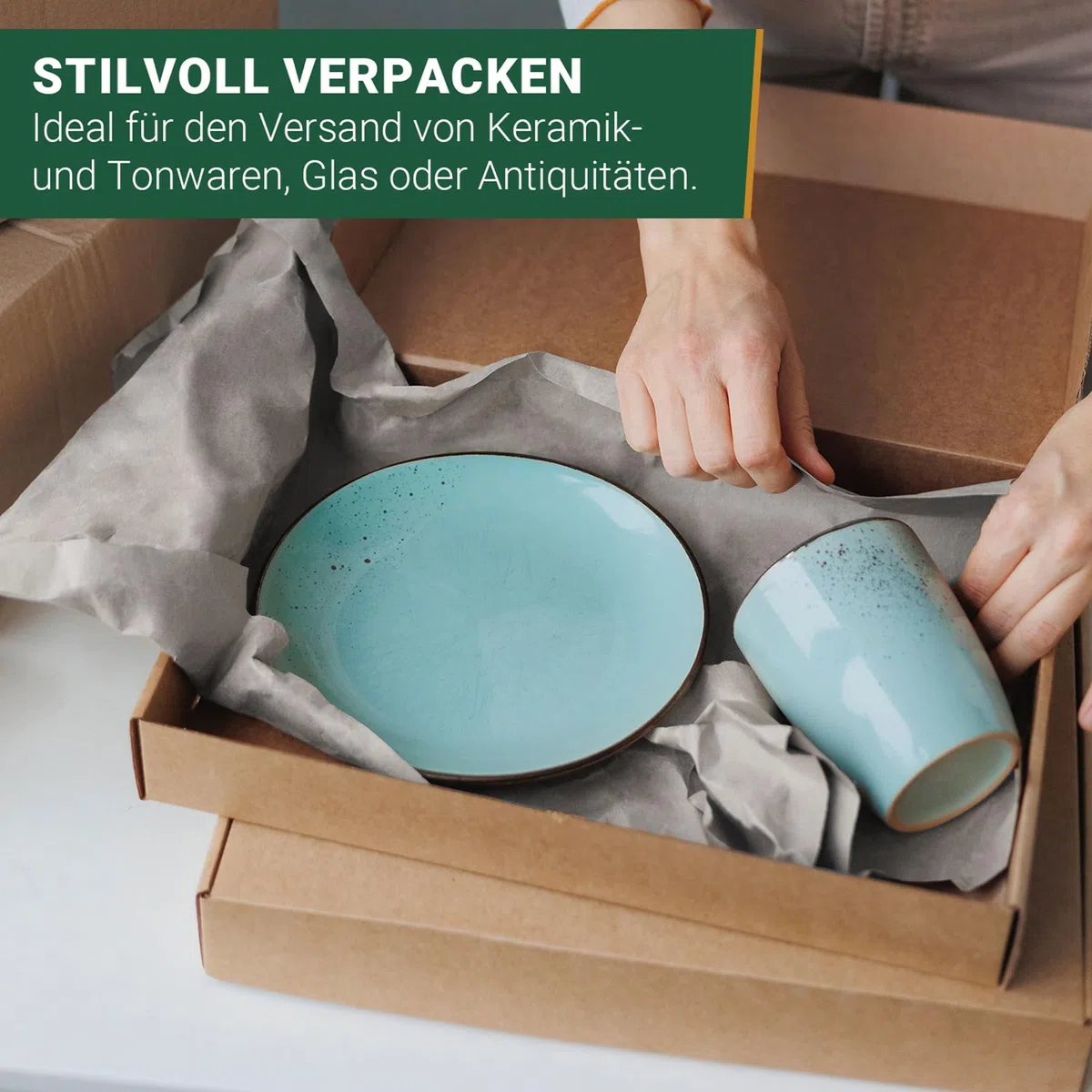 BB-Verpackungen 5 kg Seidenpapier Packseide LARGE 75 x 100 cm 35 g/m² (5kg ca. 190 Blatt) | Packpapier in Industriequalität für Umzug und Versand aus 100% recyceltem Material