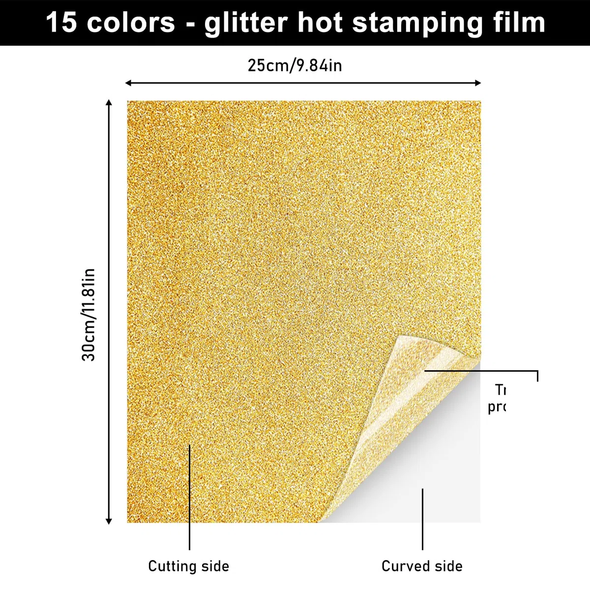 15 Farben Glitzer Plotterfolie Textil, 30.5 cm*25.4 cm Heat Transfer Vinyl, Flexfolie Plotter Textil, Transferfolie Plotter Flexfolie, Textilien Transferfolie zum Aufbügeln DIY T-Shirt & Stoffe